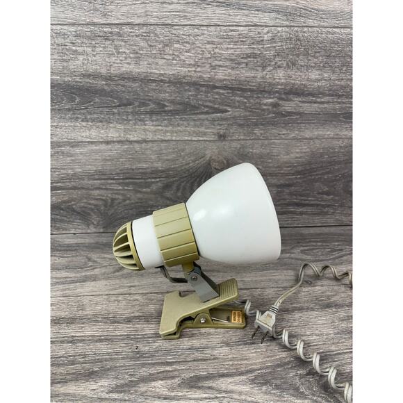 Vintage LEDU Drafting Clamp Desk Lamp White & Cream Clip On - Picture 3 of 7